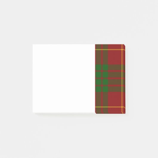 Red en Green Scottish Clan Cameron Tartan Post-it® Notes (Voorkant)