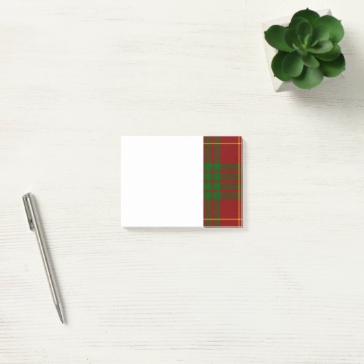 Red en Green Scottish Clan Cameron Tartan Post-it® Notes (Kantoor)