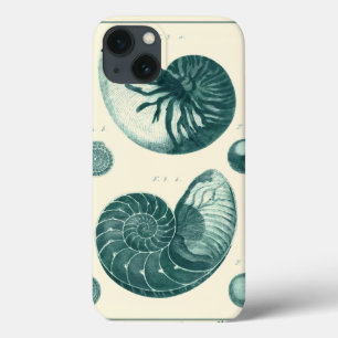 Red en Green Seashell Art iPhone 13 Hoesje