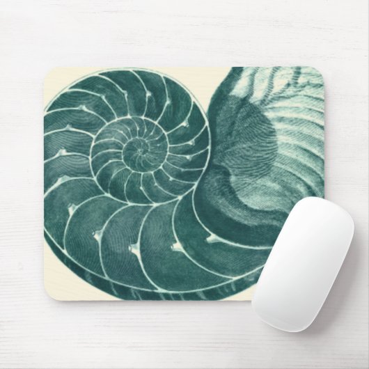 Red en Green Seashell Art Muismat (Met muis)