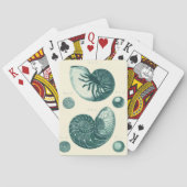 Red en Green Seashell Art Pokerkaarten (Achterkant)