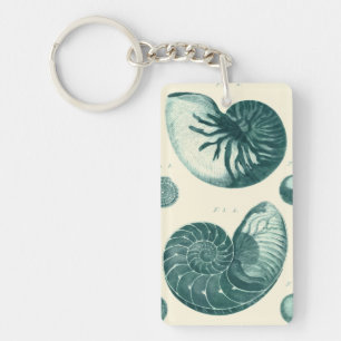 Red en Green Seashell Art Sleutelhanger