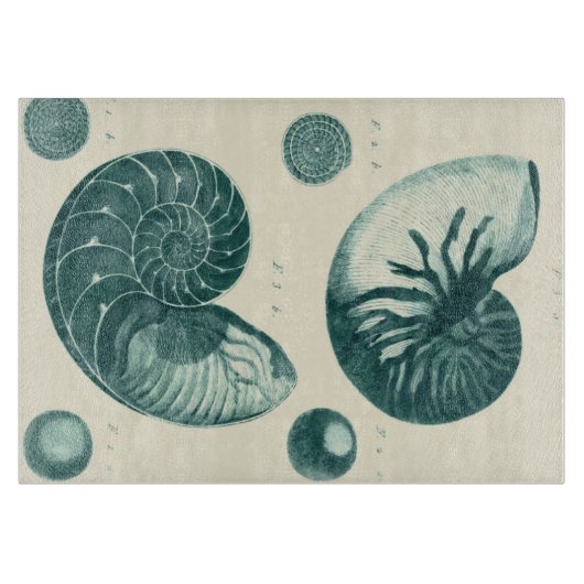 Red en Green Seashell Art Snijplank (Voorkant)