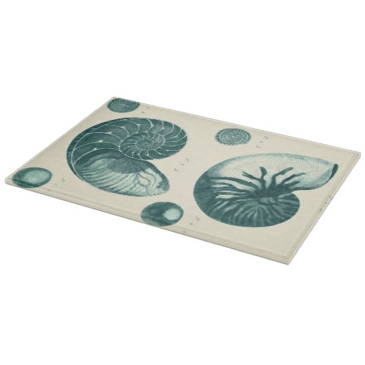 Red en Green Seashell Art Snijplank (Hoek)