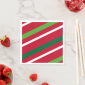 Red en Green Stripe Napkin Servet (Insitu)