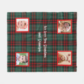 Red en Green Tartan Pset We houden van je griegel. Fleece Deken (Voorkant (Horizontaal))