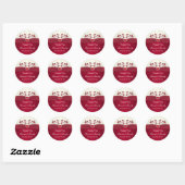Red en Ivory Floral Dank je Sticker (Vel)