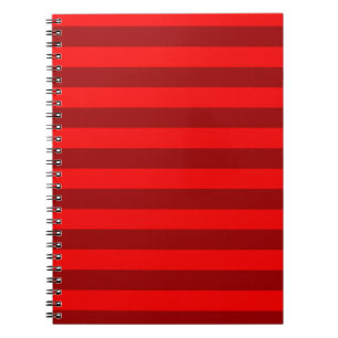 Red en Maroon Stripes Design Notitieboek