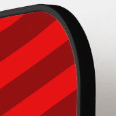 Red en Maroon Stripes Design Pickleball Paddle (Links Detail)