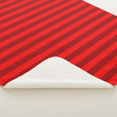 Red en Maroon Stripes Design Sherpa Deken (3/4)
