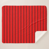 Red en Maroon Stripes Design Sherpa Deken (Voorkant (horizontaal))