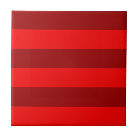 Red en Maroon Stripes Design Tegeltje (Voorkant)