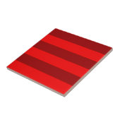 Red en Maroon Stripes Design Tegeltje (Zijkant)