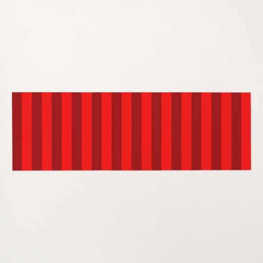 Red en Maroon Stripes Design Yogamat (Achterkant (horizontaal))