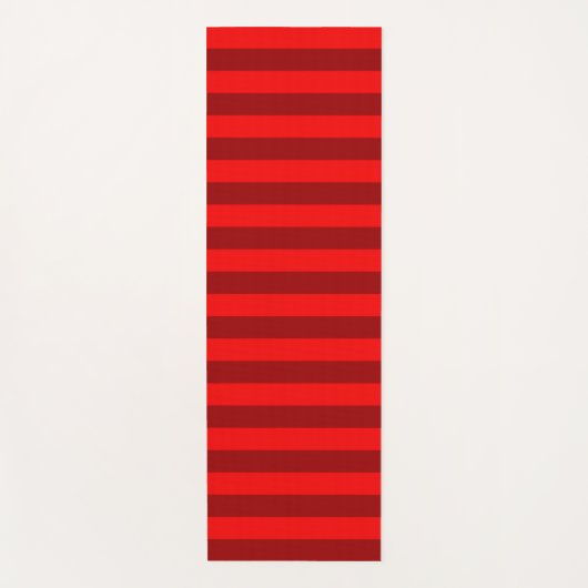 Red en Maroon Stripes Design Yogamat (Voorkant)