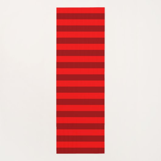 Red en Maroon Stripes Design Yogamat (Achterkant)