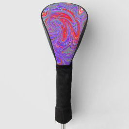 Red en Paarse Groovy Abstracte Retro Art Golfheadcover