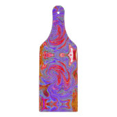 Red en Paarse Groovy Abstracte Retro Art Snijplank (Voorkant)
