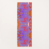 Red en Paarse Groovy Abstracte Retro Art Yogamat (Voorkant)
