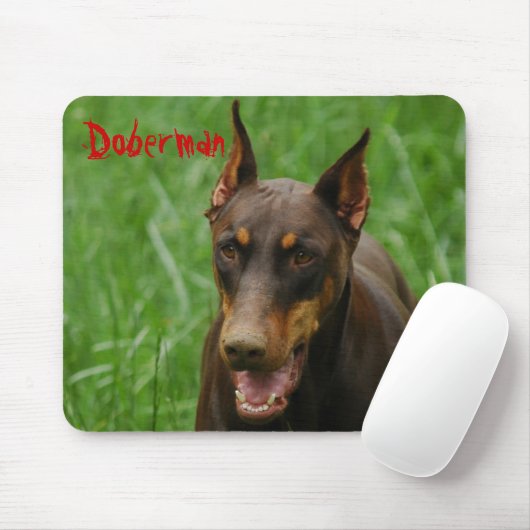Red en Rust Doberman Muismat (Met muis)