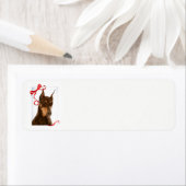 Red en Rust Doberman Retouradreslabels Etiket (Insitu)