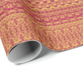 Red en Saffron Damask Cadeaupapier (Rol Hoek)