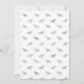 Red en Silver Floral Virtual Shower Kaart (Achterkant)