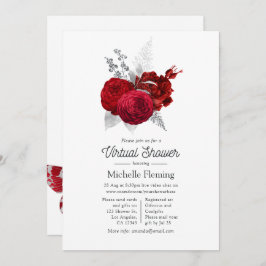 Red en Silver  Roos Virtual Shower Kaart