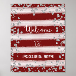 Red en Silver Welcome Poster Print