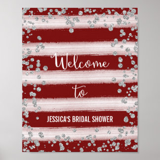 Red en Silver Welcome Poster Print
