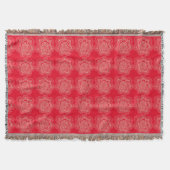 Red en Tan Mandala Pattern Blanket Deken (Voorkant)