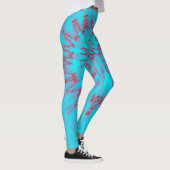 Red en Turquoise Spiral Tie Dye Leggings (Rechts)