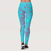 Red en Turquoise Spiral Tie Dye Leggings (Achterkant)