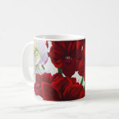 Red en White Amaryllis 2008 Koffiemok (Voorkant links)