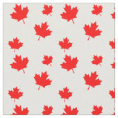 Red en White Canadian Flag Maple Leaf Pattern Stof (Close Up)