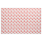 Red en White Canadian Flag Maple Leaf Pattern Stof (Fat Quarter)