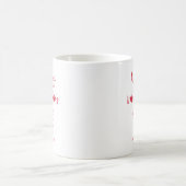 Red en White | Casual Script en Heart Valentijn Koffiemok (Center)
