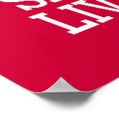 Red en White Commas Save Lives Funny Poster (Hoek)