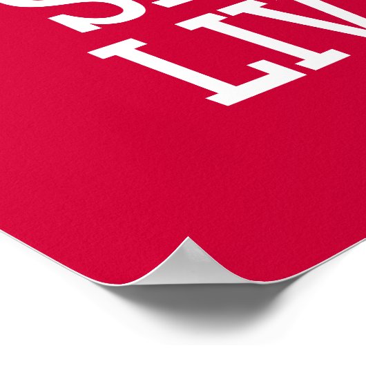 Red en White Commas Save Lives Funny Poster (Hoek)