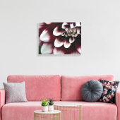 Red en White Dahlia Flower Canvas Afdruk (Insitu (Woonkamer))