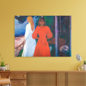 Red en White | Edvard Munch | Canvas Afdruk (Insitu (Woonkamer))
