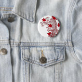 Red en White Koi Ronde Button 5,7 Cm (In situ)