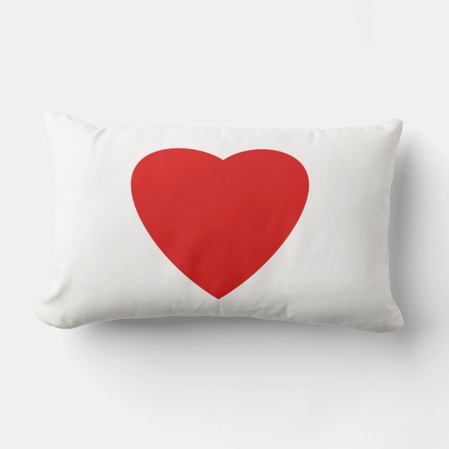 Red en White Love Heart Design. Kussen (Voorkant)