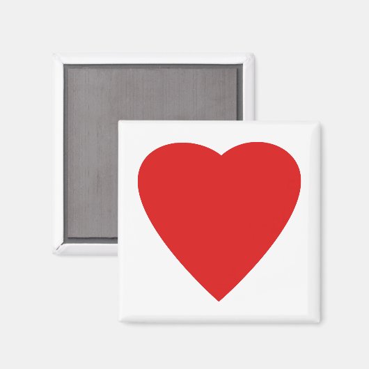 Red en White Love Heart Design. Magneet (Voorkant / Achterkant)