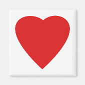 Red en White Love Heart Design. Magneet (Voorkant)