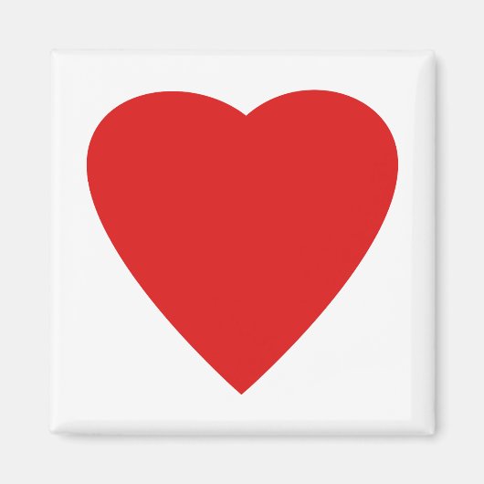 Red en White Love Heart Design. Magneet (Voorkant)