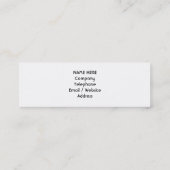 Red en White Love Heart Design. Mini Visitekaartje (Achterkant)