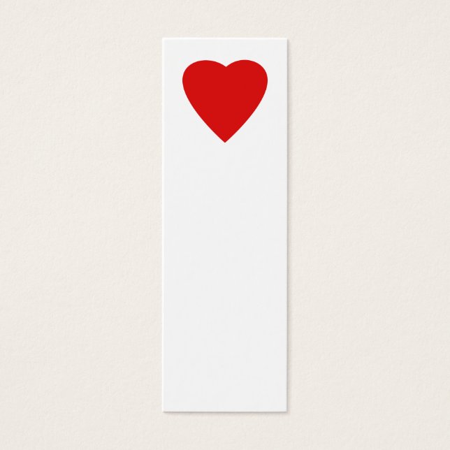 Red en White Love Heart Design. Mini Visitekaartjes (Voorkant)