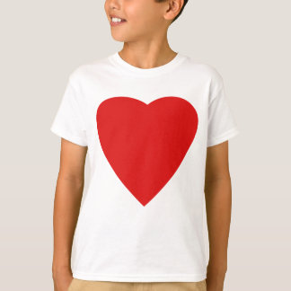 Red en White Love Heart Design. T-shirt
