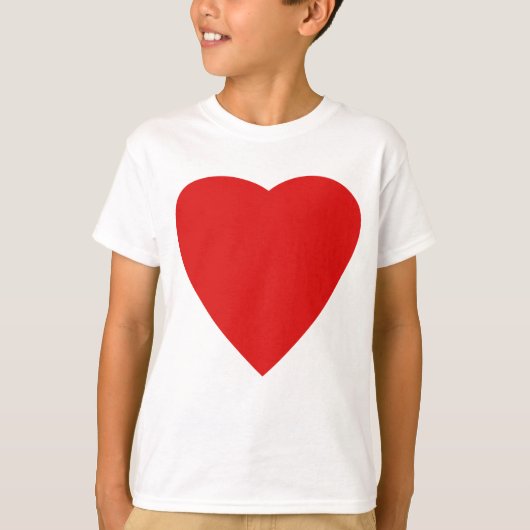 Red en White Love Heart Design. T-shirt (Voorkant)